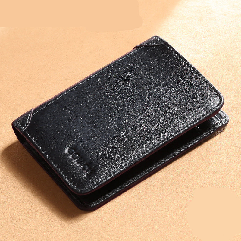 New style men's wallet multifunctional leather short wallet