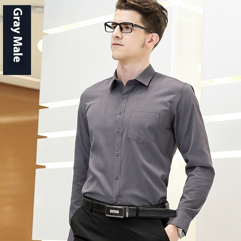 Unisex Slim-Fit Long-Sleeve Business Shirt – Matching Men's & Women's Style