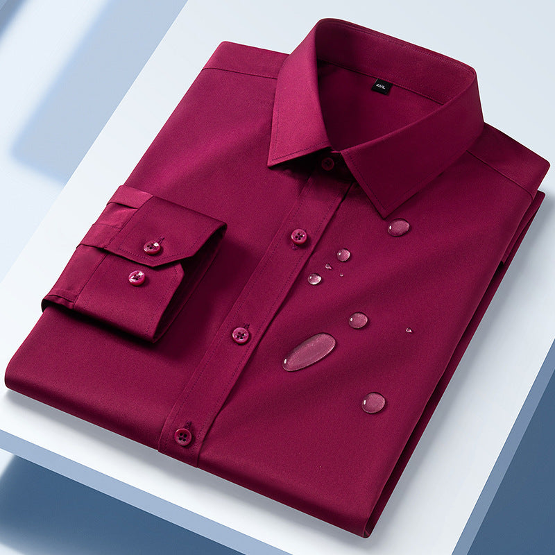 Men’s Non-Iron Ice Silk Four Seasons Shirt – Lightweight, Cool & Wrinkle-Free