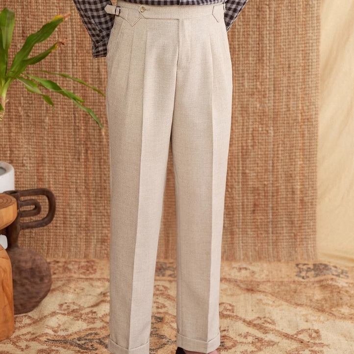 Men’s Naples Slim Fit Suit Pants – Iron-Free Business Commute Trousers