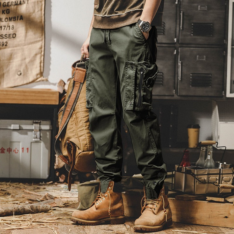 American Workwear Functional Tactical Pants for Men – Straight Fit Outdoor Casual Wear