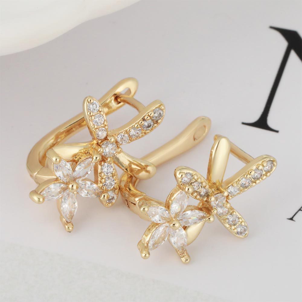 European And American Style Floral Flower Earrings