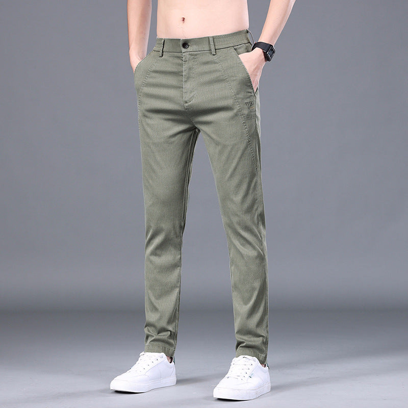 Men's Tencel Straight Slim Fit Trousers – Ultra-Light & Skin-Friendly Pants