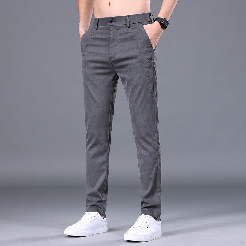 Men's Tencel Straight Slim Fit Trousers – Ultra-Light & Skin-Friendly Pants