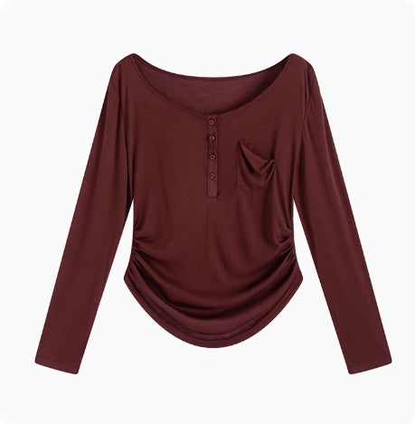 Sweet And Spicy Slimming Long Sleeved Top Slimming Dress Set