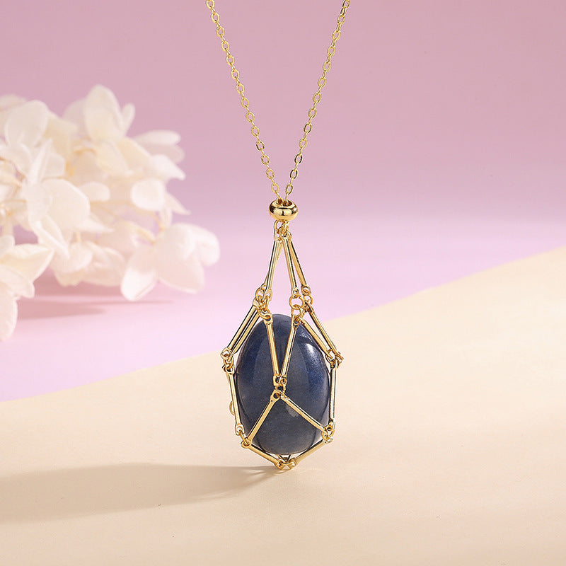 New Natural Energy Crystal Pendant Ins Niche Design Valentine's Day Bag Bag Peace Necklace