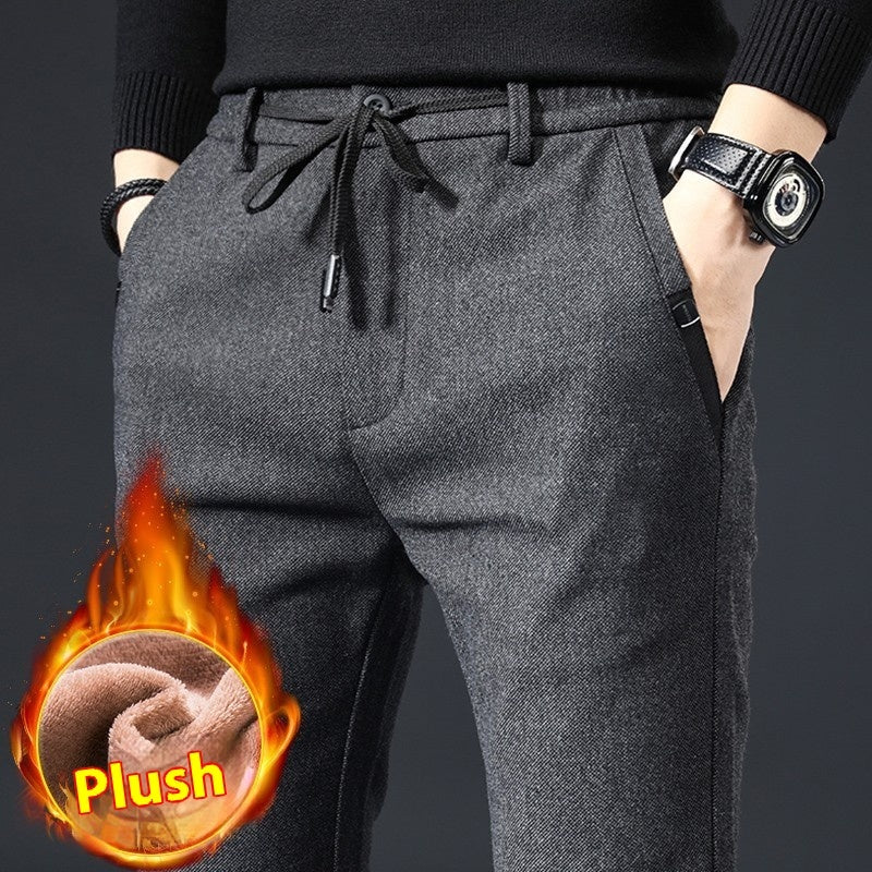 Autumn Brushed Men’s Business Pants – Slim Fit & Comfortable Straight Trousers | NYLIXA