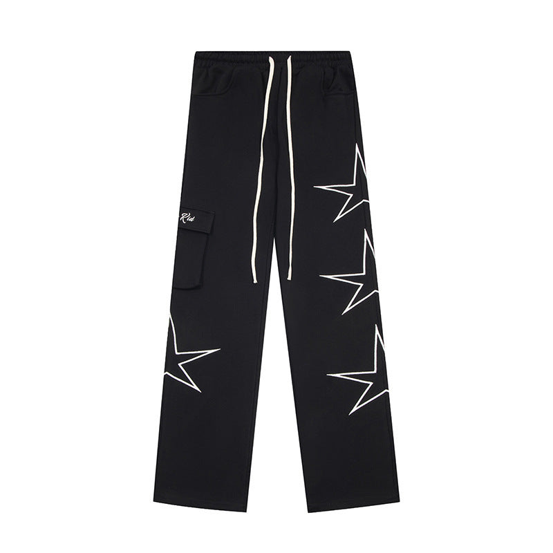 Street Five-star Wide Leg Pants Male