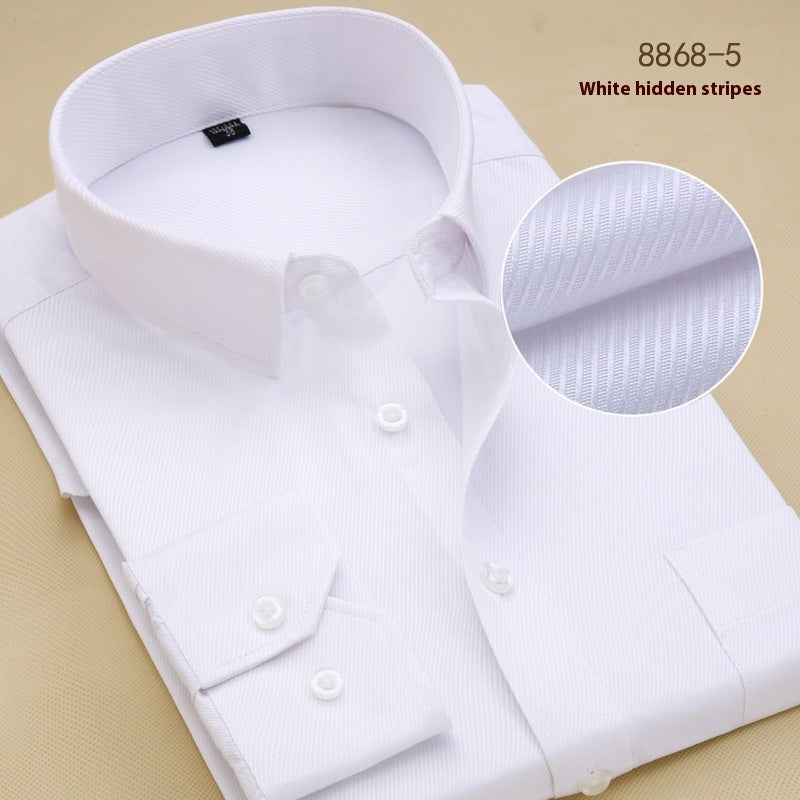 Men’s Slim-Fit Long-Sleeve Black Business Shirt – Modern Elegance