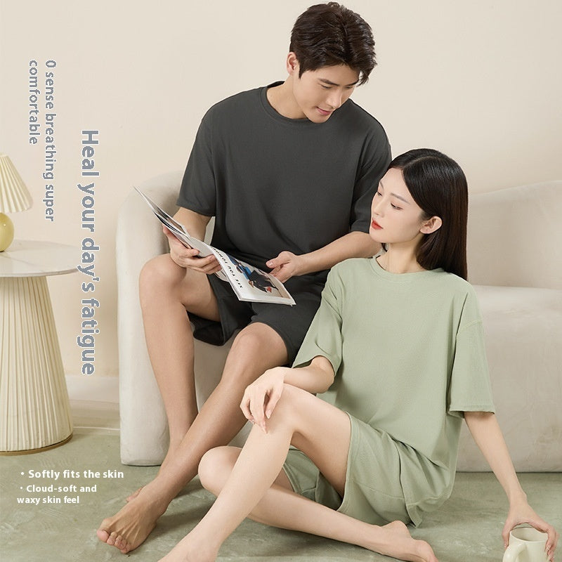 Unisex Summer Casual Two-Piece Set – Short-Sleeve Shirt & Shorts Loungewear