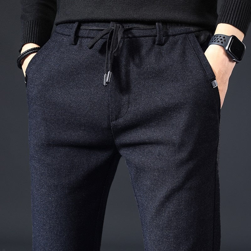Autumn Brushed Men’s Business Pants – Slim Fit & Comfortable Straight Trousers | NYLIXA