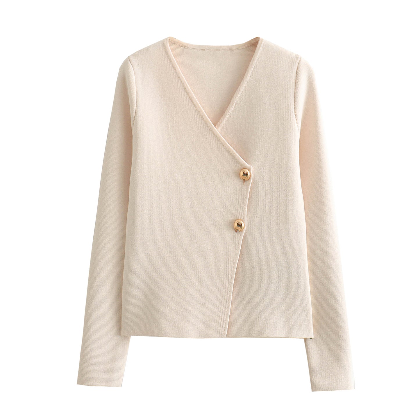 Women's Fashionable Asymmetric Button Coat