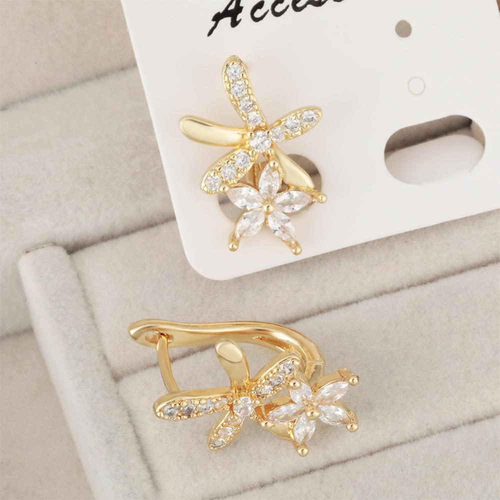 European And American Style Floral Flower Earrings