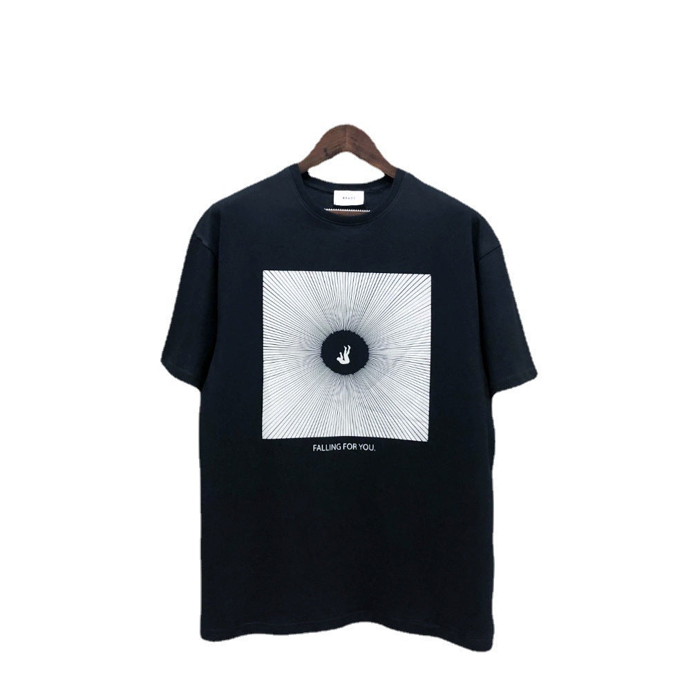 High‑Street Oversized Couple T‑Shirt – Trendy Short‑Sleeve Match wear