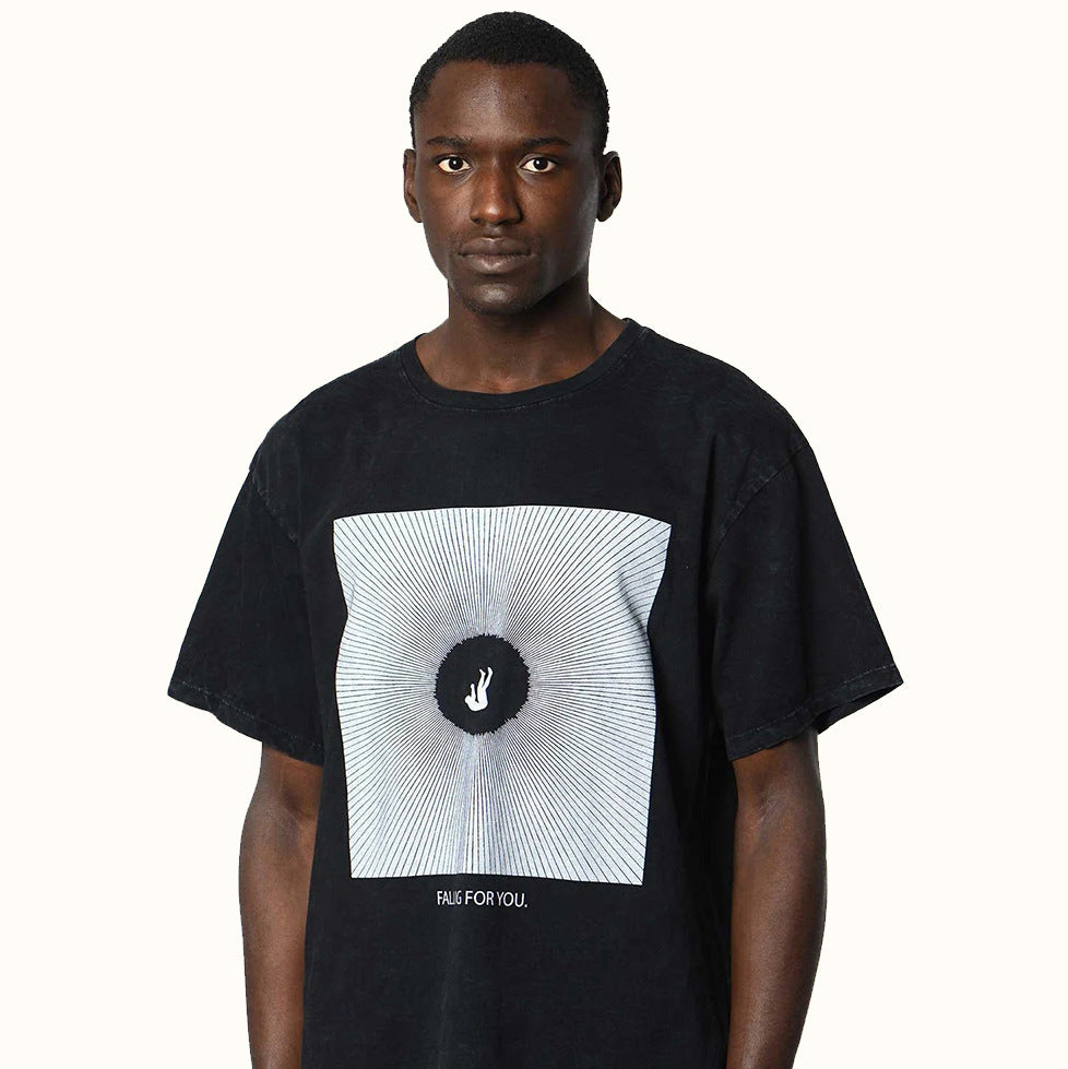 High‑Street Oversized Couple T‑Shirt – Trendy Short‑Sleeve Match wear