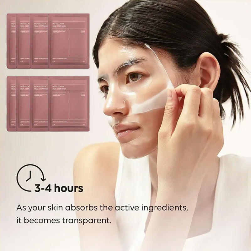 Deep Collagen Overnight Facial Sheet Mask – Low Molecular Collagen Hydration & Firming
