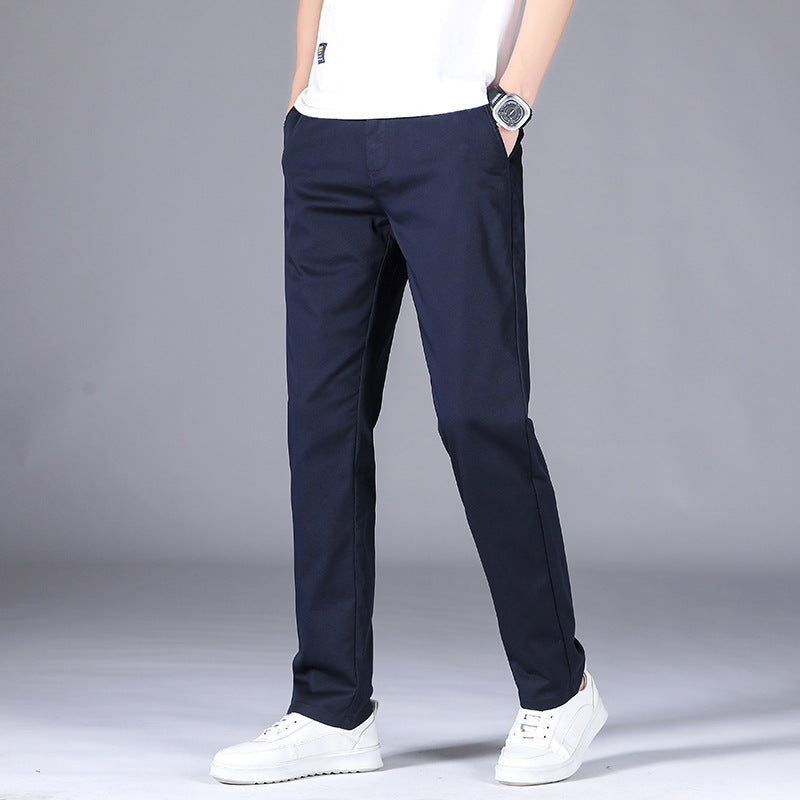 Men’s High Waist Summer Trousers – Plus Size Loose Fit & Breathable Business Pants