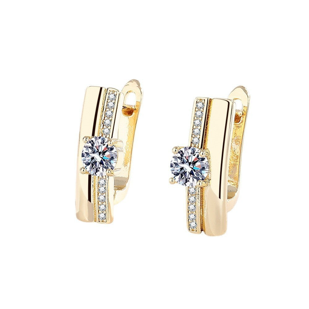 Zircon Geometric Exaggerated Big Hoop Earrings