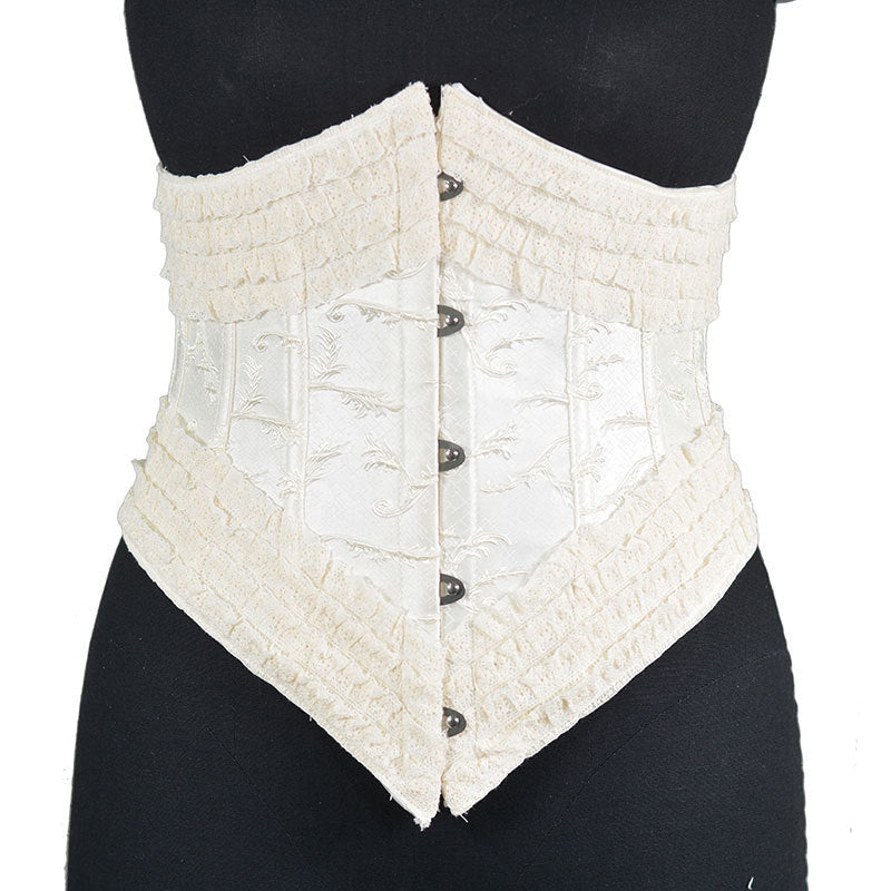 30cm Long 5-button Fishbone Lolita Lace Waist Seal