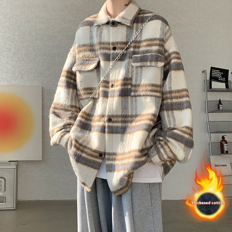 Brushed Woolen Coat For Men Autumn And Winter Chanel-style Jacket