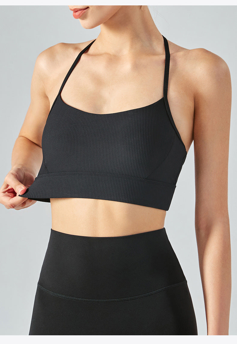 Women's Ribbed Nylon Sports Bra – Gloss Finish | No Steel Ring