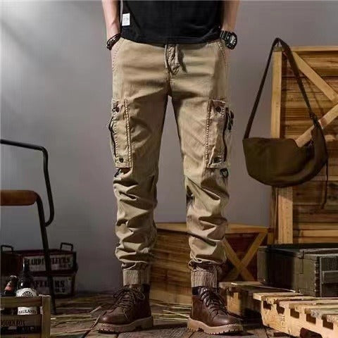 American Workwear Functional Tactical Pants for Men – Straight Fit Outdoor Casual Wear