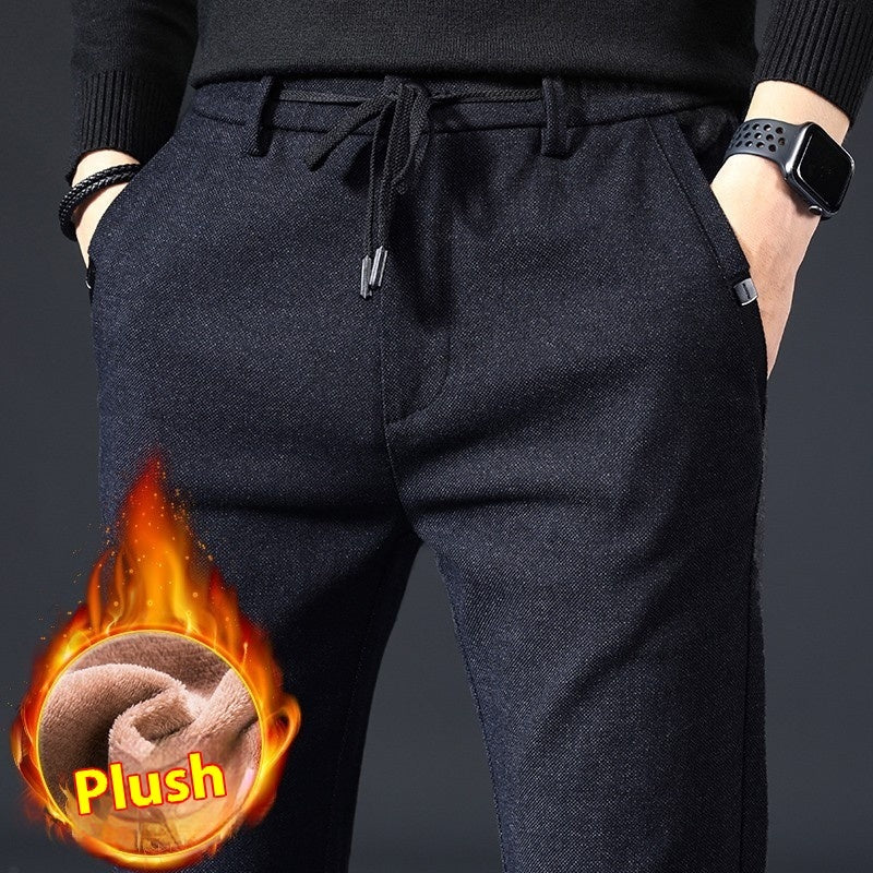 Autumn Brushed Men’s Business Pants – Slim Fit & Comfortable Straight Trousers | NYLIXA