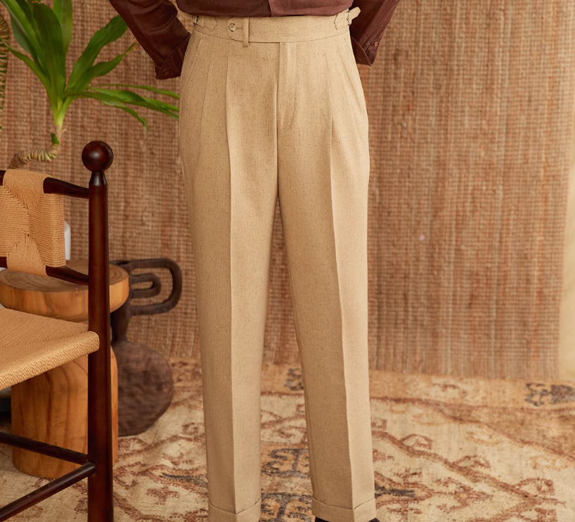 Men's Naples High Waist Straight Casual Pants – Versatile All-Matching Commuter Style | NYLIXA