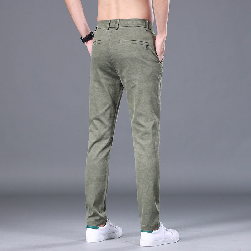 Men's Tencel Straight Slim Fit Trousers – Ultra-Light & Skin-Friendly Pants