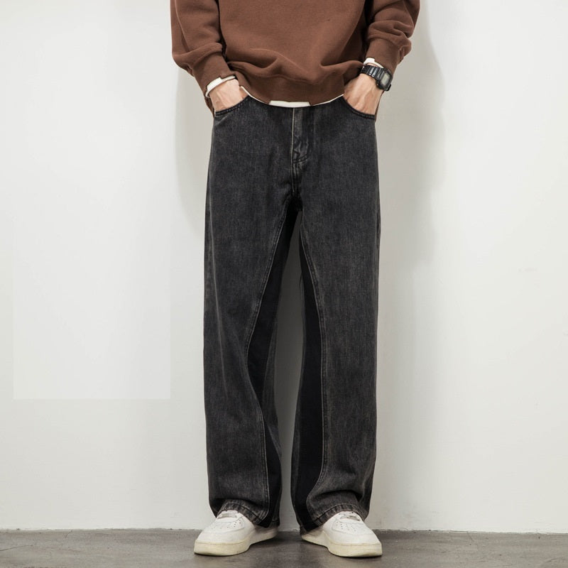 WEILA High-Street Loose Fit Straight Jeans – American Streetwear Essential