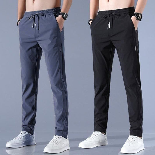 Pack of 2 Men's NS Lycra Solid Track Pants – Regular Fit, Drawstring Closure, Multicolor (Casual Wear)