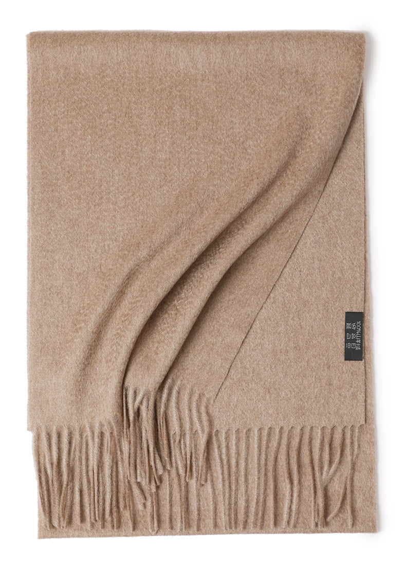 Water Ripple Pure Color Cashmere Warm Scarf