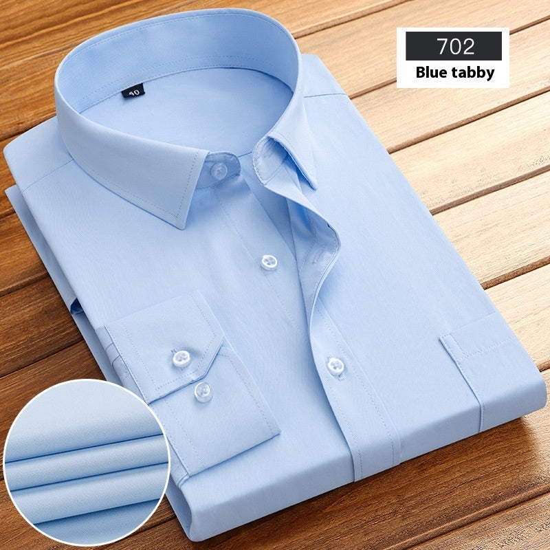 Men’s New Striped Long-Sleeve Business Shirt – Spring & Autumn Classic