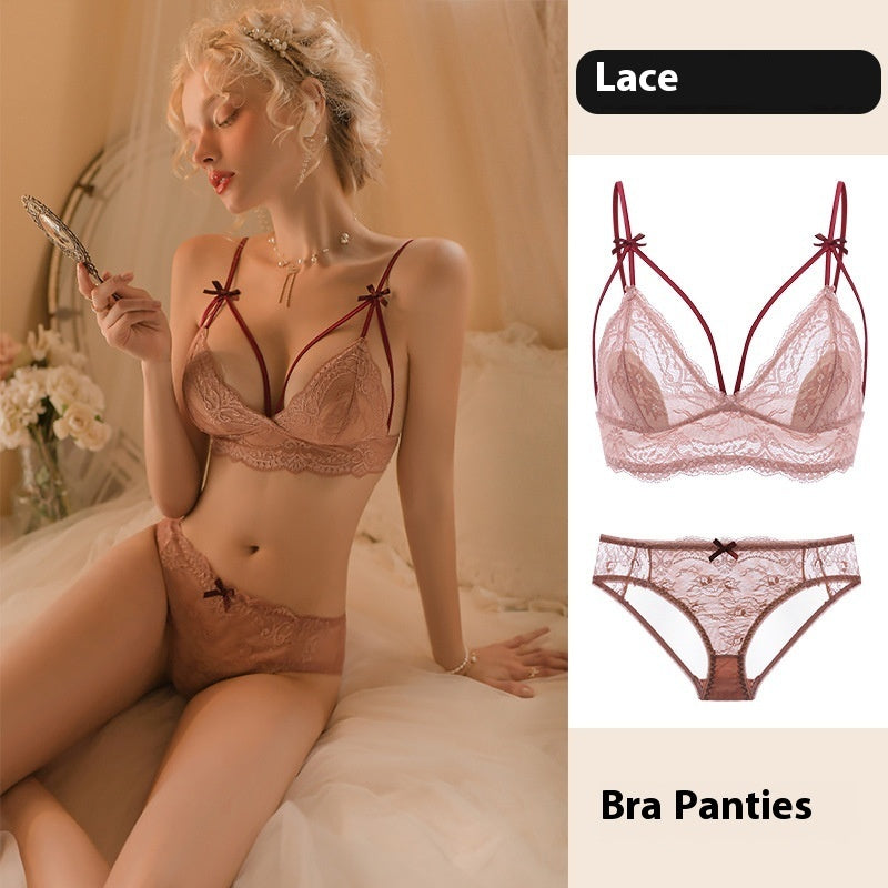 Sexy Comfortable Underwear Push Up Small Size Pure Desire Lace Bra Suit