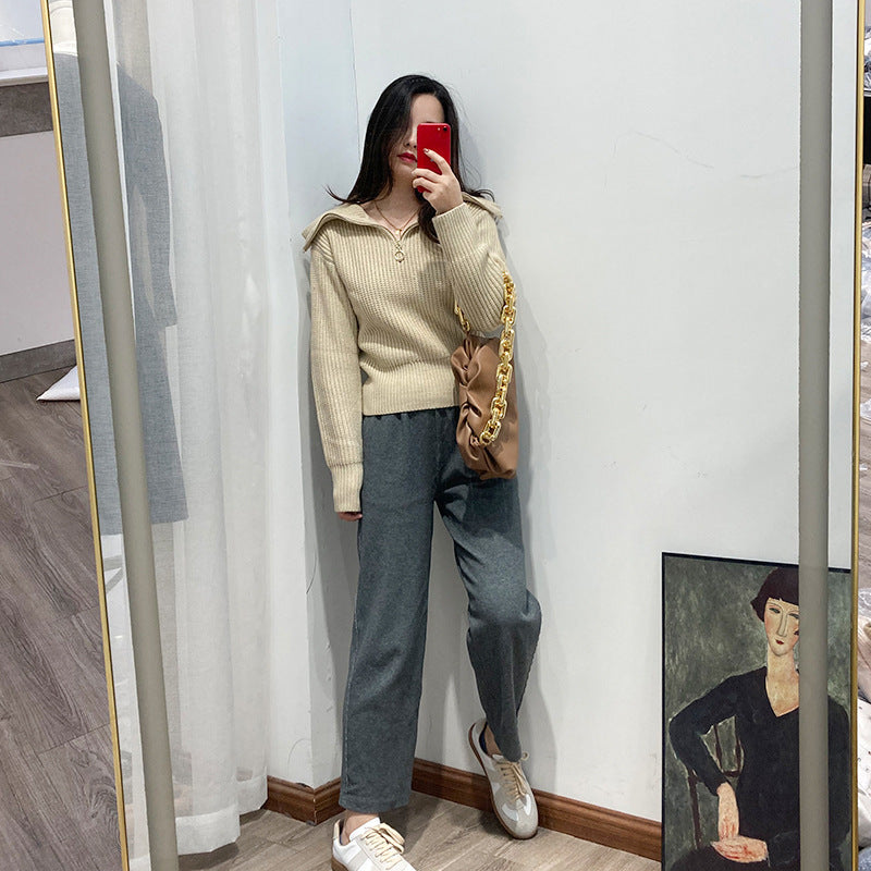 Loose pullover casual bottoming shirt