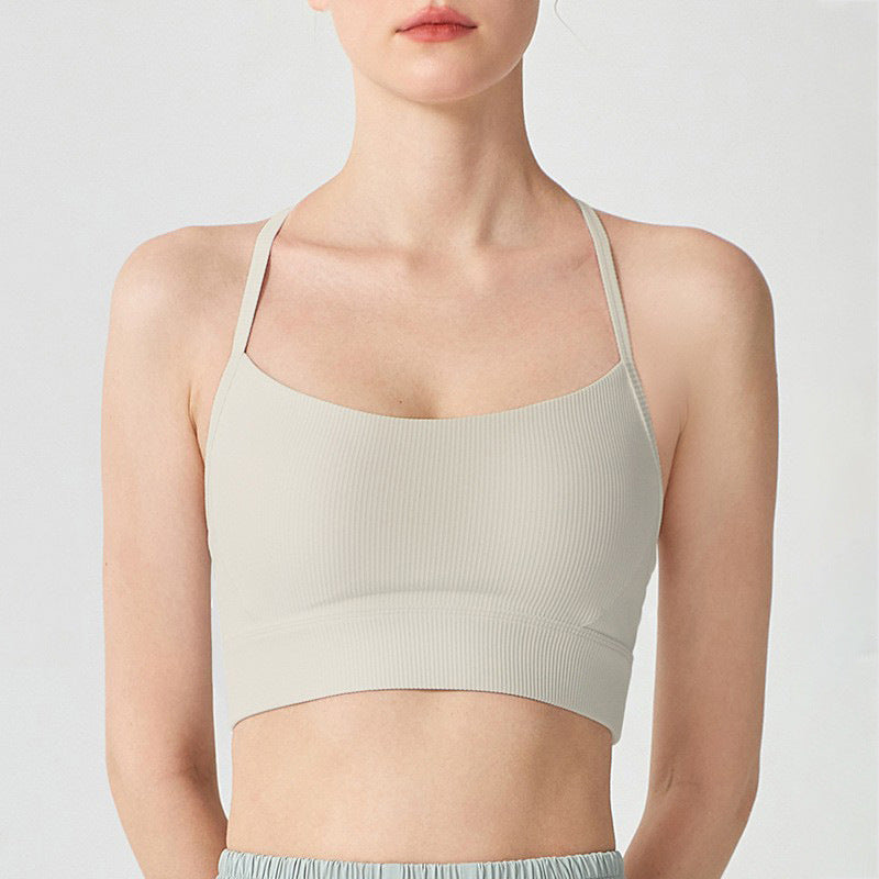 Women's Ribbed Nylon Sports Bra – Gloss Finish | No Steel Ring