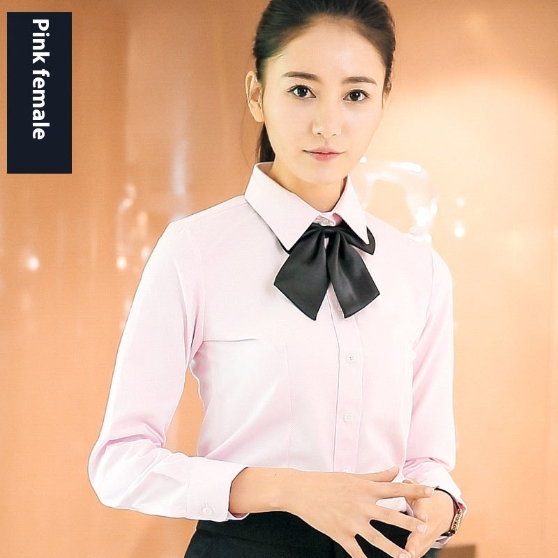 Unisex Slim-Fit Long-Sleeve Business Shirt – Matching Men's & Women's Style