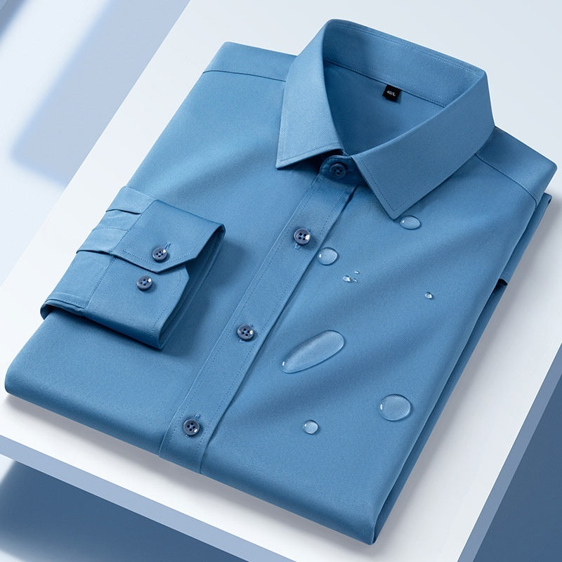 Men’s Three-Proof Long-Sleeve Shirt – Water, Oil & Stain Resistant