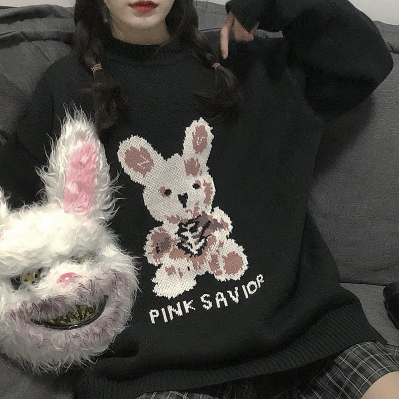 Cute rabbit sweater vest women
