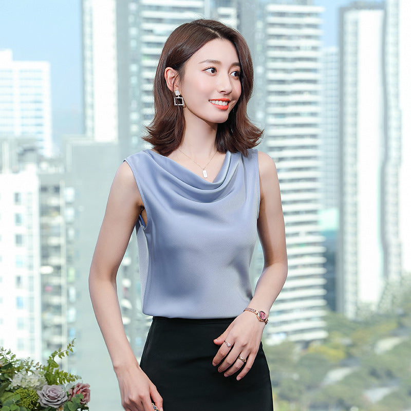 Female High Elastic Satin Hot Girl Sexy Top Base