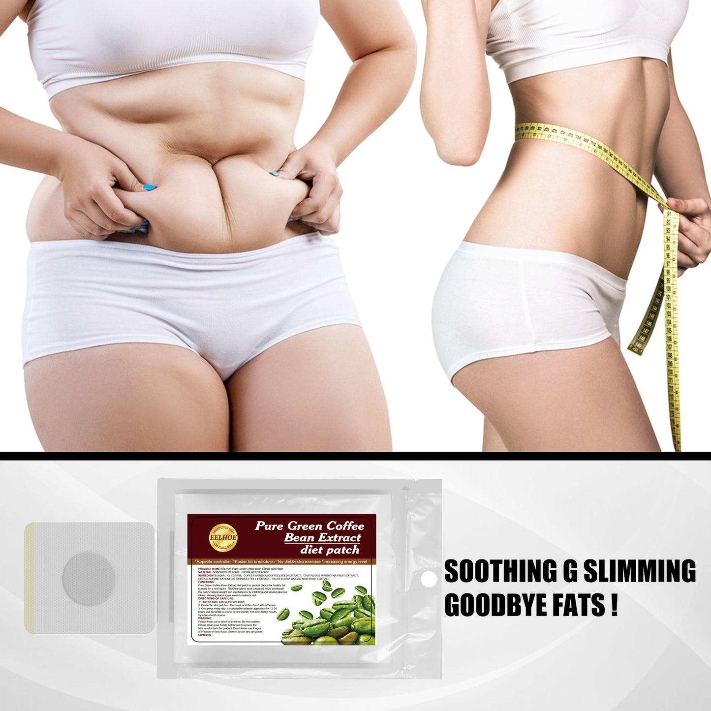 EELHOE Belly Button Patch 30pcs Gentle Body Contouring Treatment, Refreshing And Comfortable To Fit The Skin, Daily Shaping Belly Button Patch