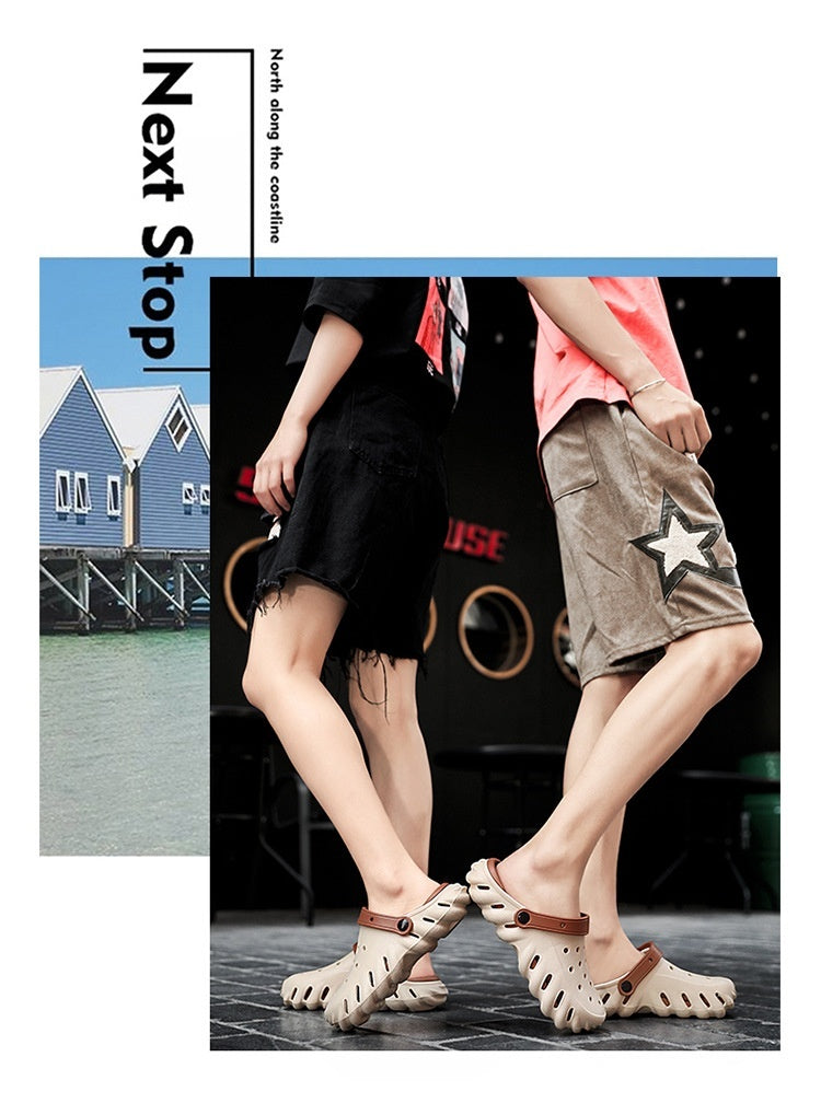 Hole Shoes Men's Summer Outdoor Non-slip xShit Feeling Beach Outdoor Sports Driving Dual-use