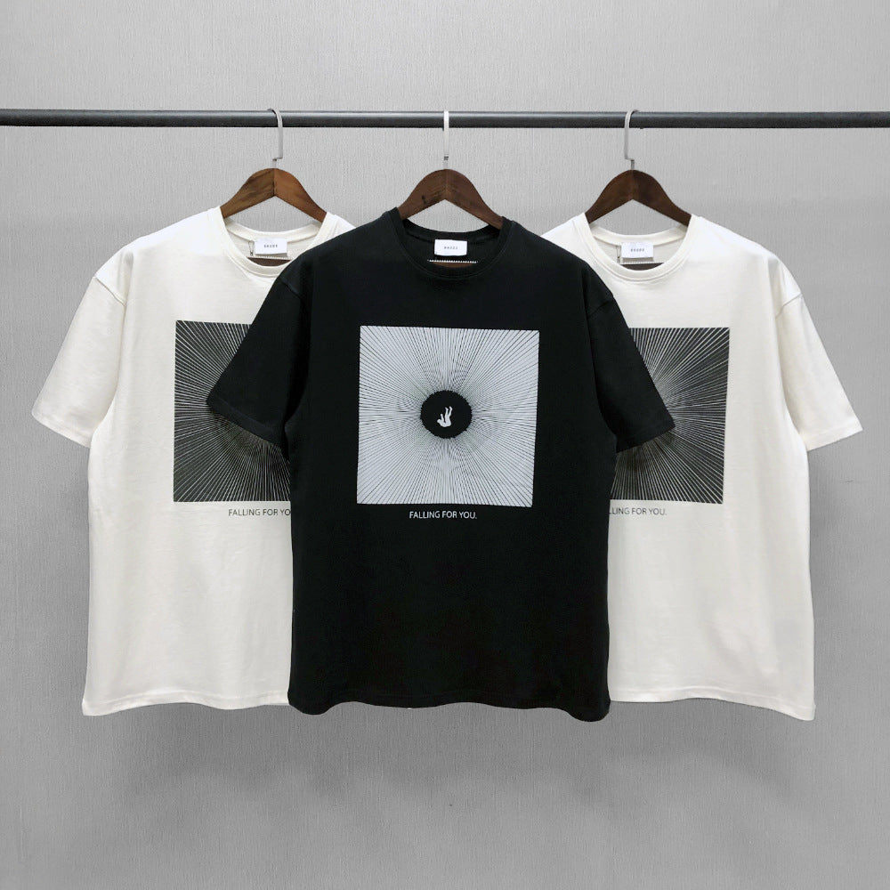 High‑Street Oversized Couple T‑Shirt – Trendy Short‑Sleeve Match wear