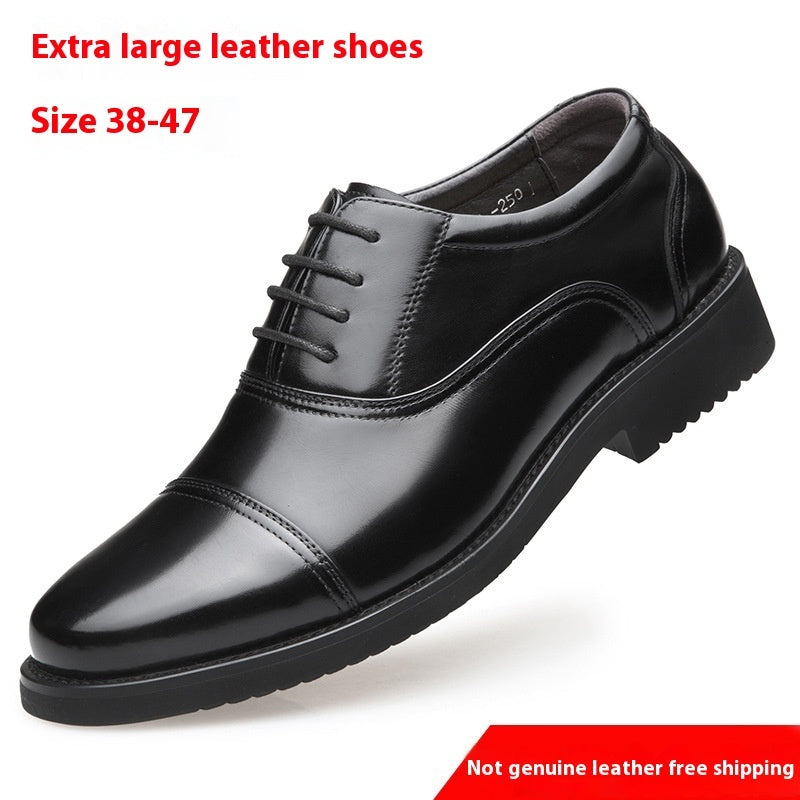 Men’s Formal Three-Segment Leather Dress Shoes – Classic Office & Grooming Style