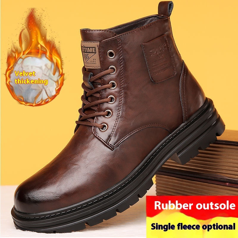 Men’s Winter Martin Boots – Business & Leisure PU Leather High-Top