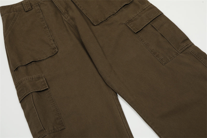 Men’s Vintage Wash Loose Straight-Leg Pants – Retro Streetwear Comfort