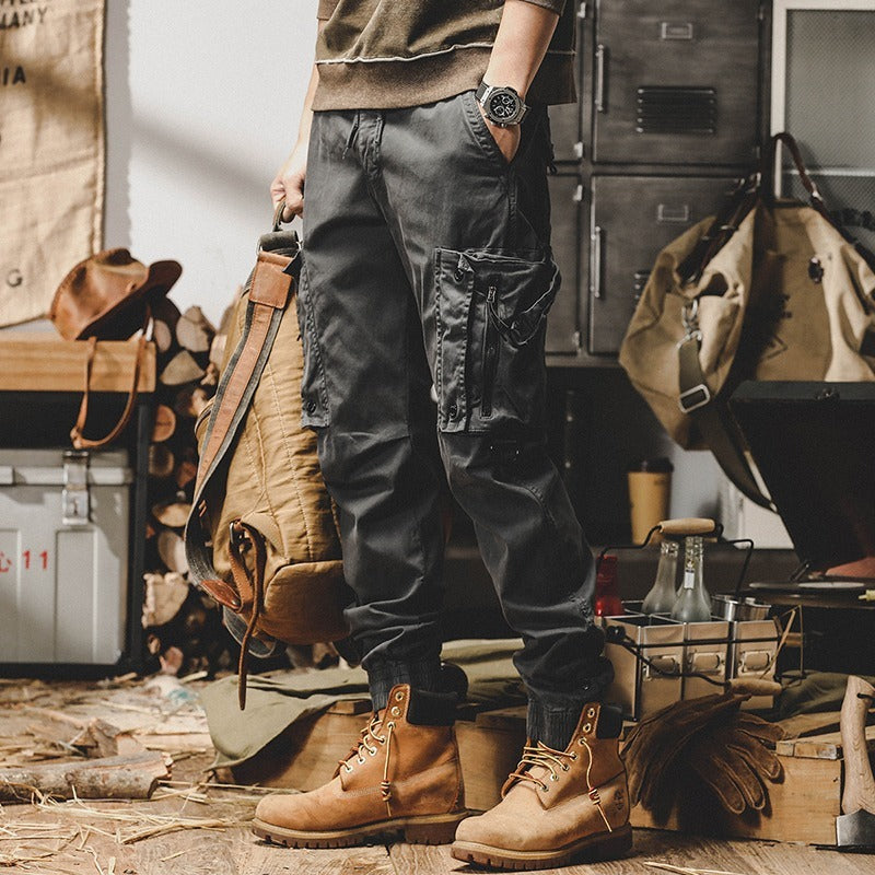 American Workwear Functional Tactical Pants for Men – Straight Fit Outdoor Casual Wear