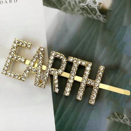 Fashion girls silver plated English alphabet clips trend hair accessories side clips hairpin