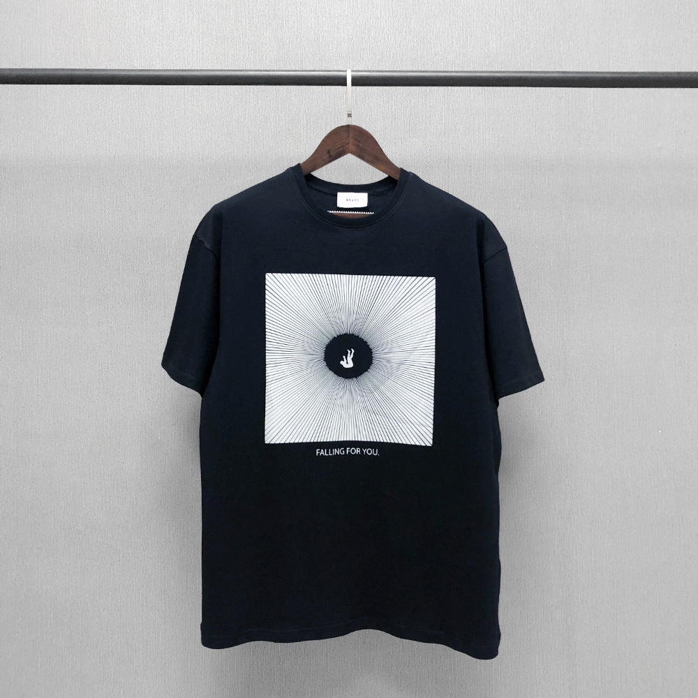 High‑Street Oversized Couple T‑Shirt – Trendy Short‑Sleeve Match wear