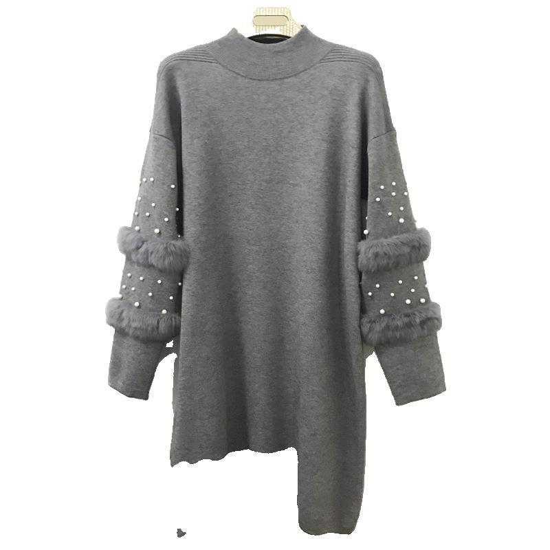Half high neck pullover sweater